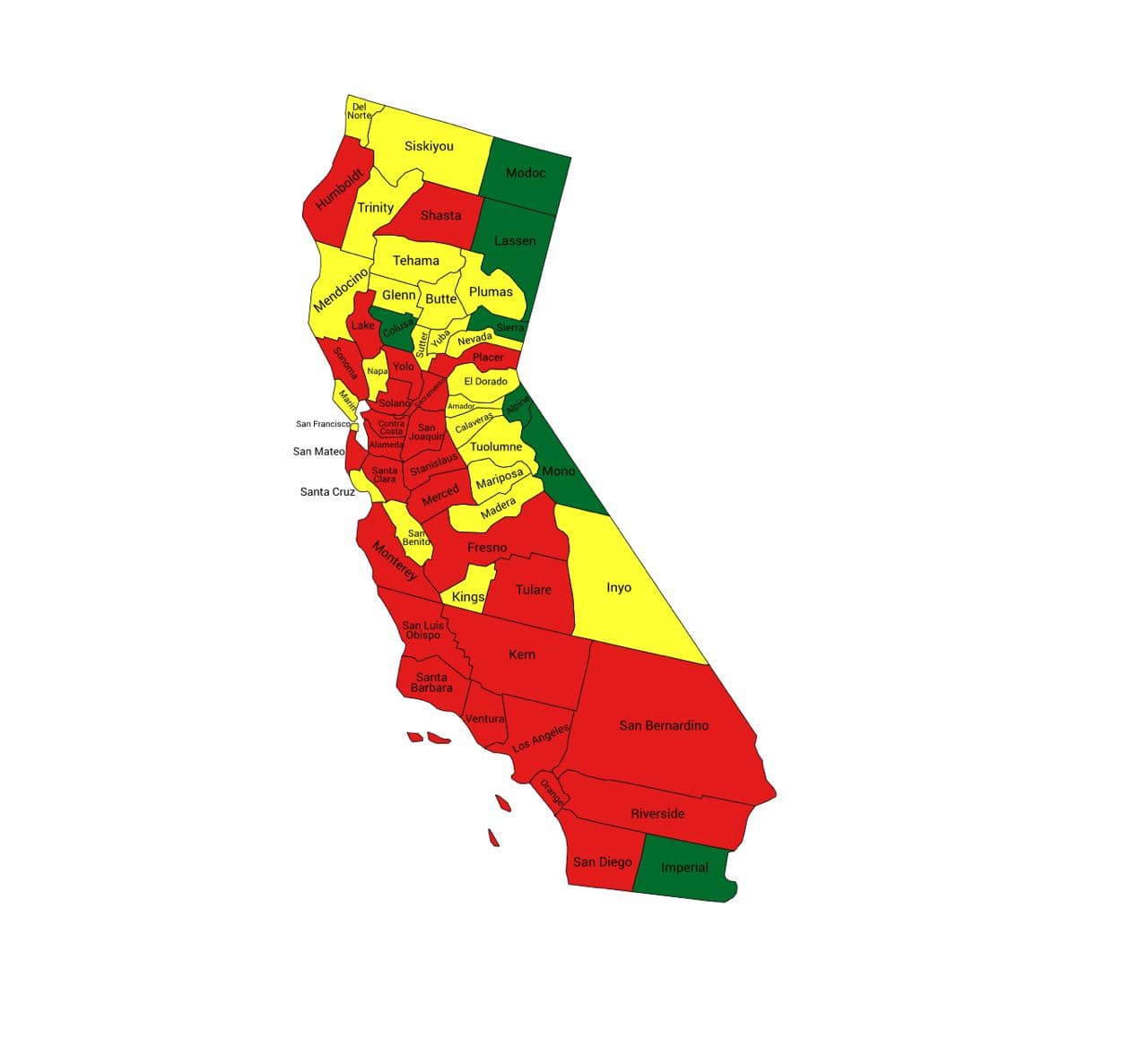 Seth Keshel County Trend Map for California