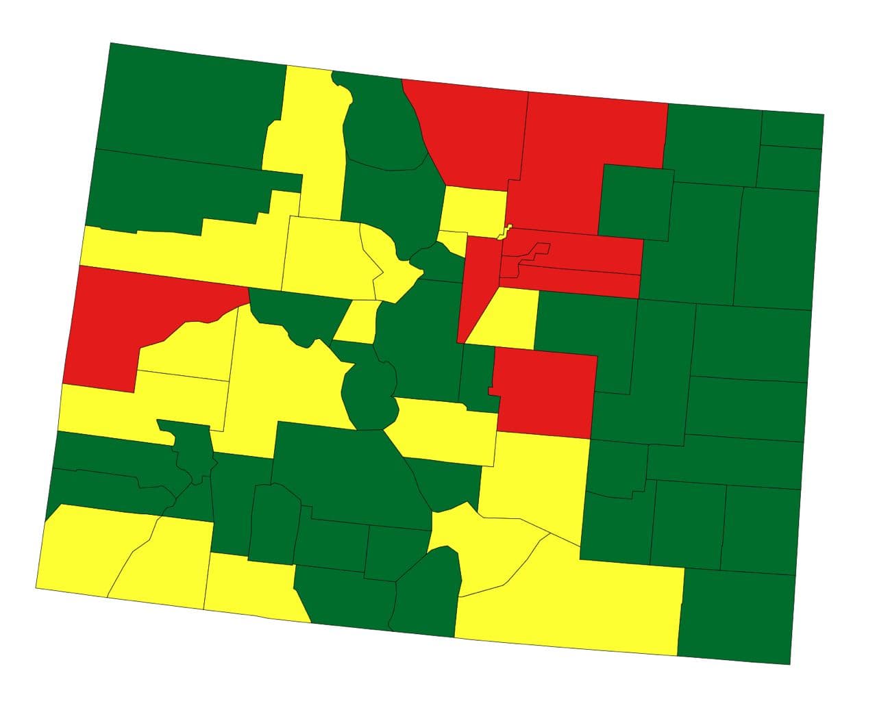 Seth Keshel County Trend Map for Colorado