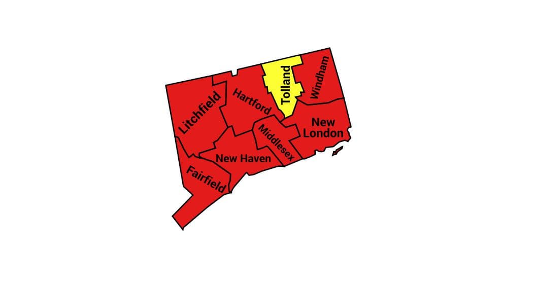 Seth Keshel County Trend Map for Connecticut