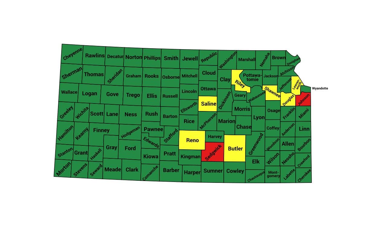 Seth Keshel County Trend Map for Kansas