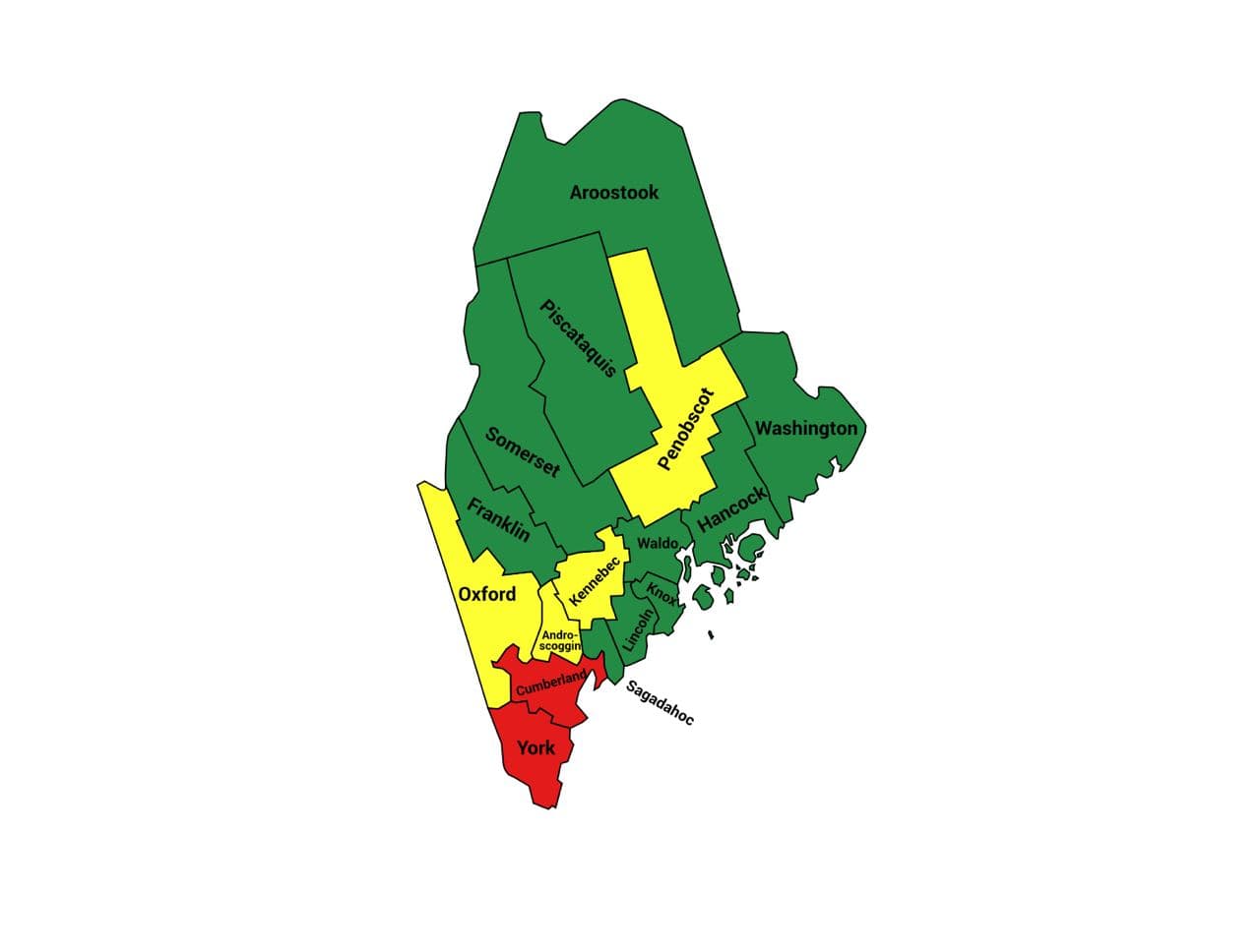 Seth Keshel County Trend Map for Maine