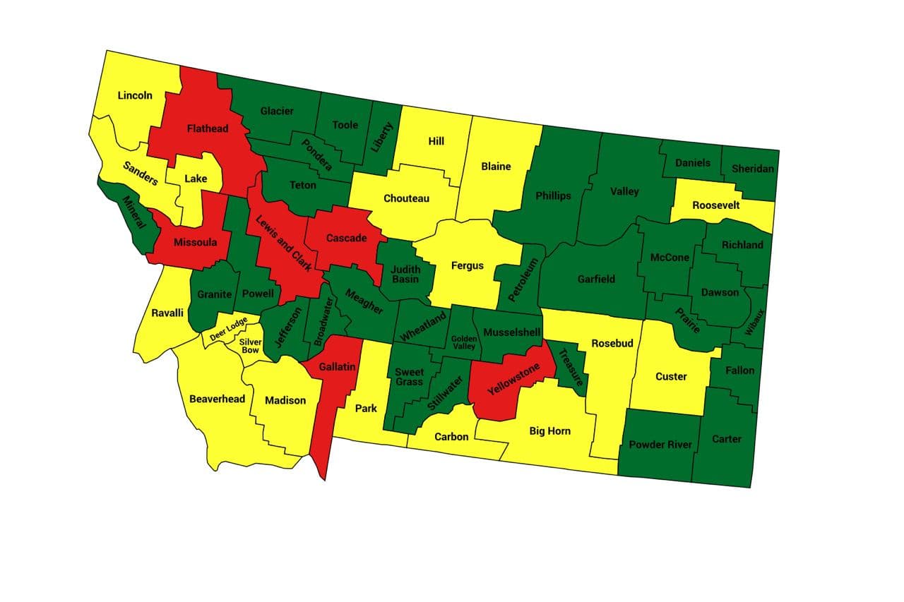 Seth Keshel County Trend Map for Montana