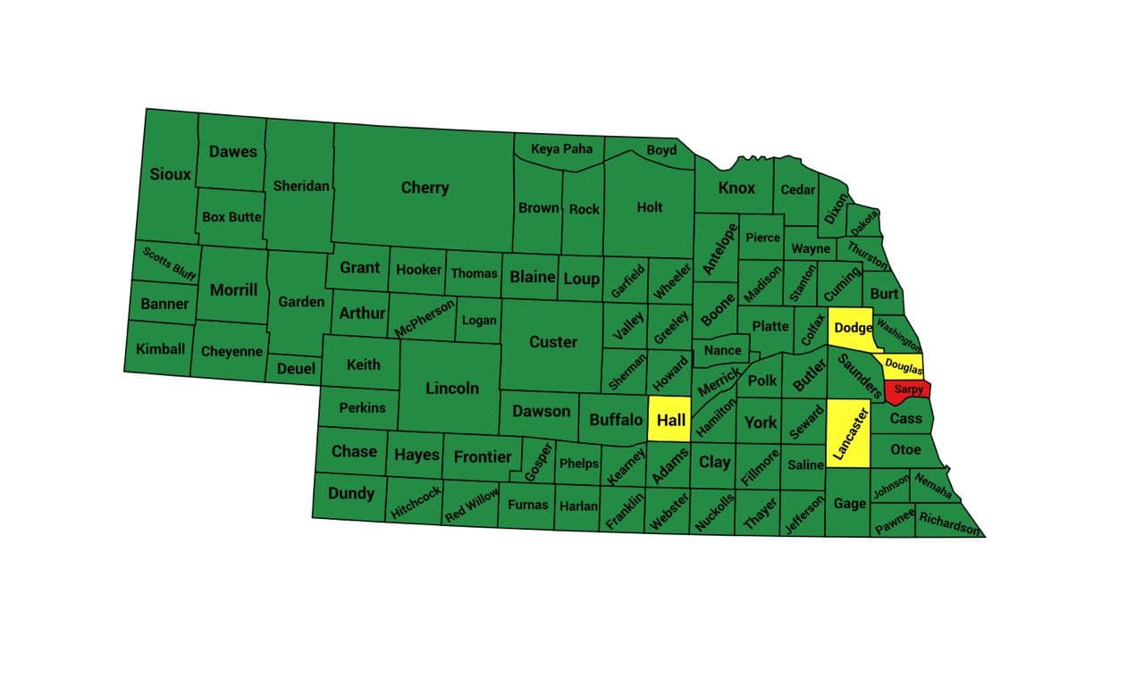 Seth Keshel County Trend Map for Nebraska