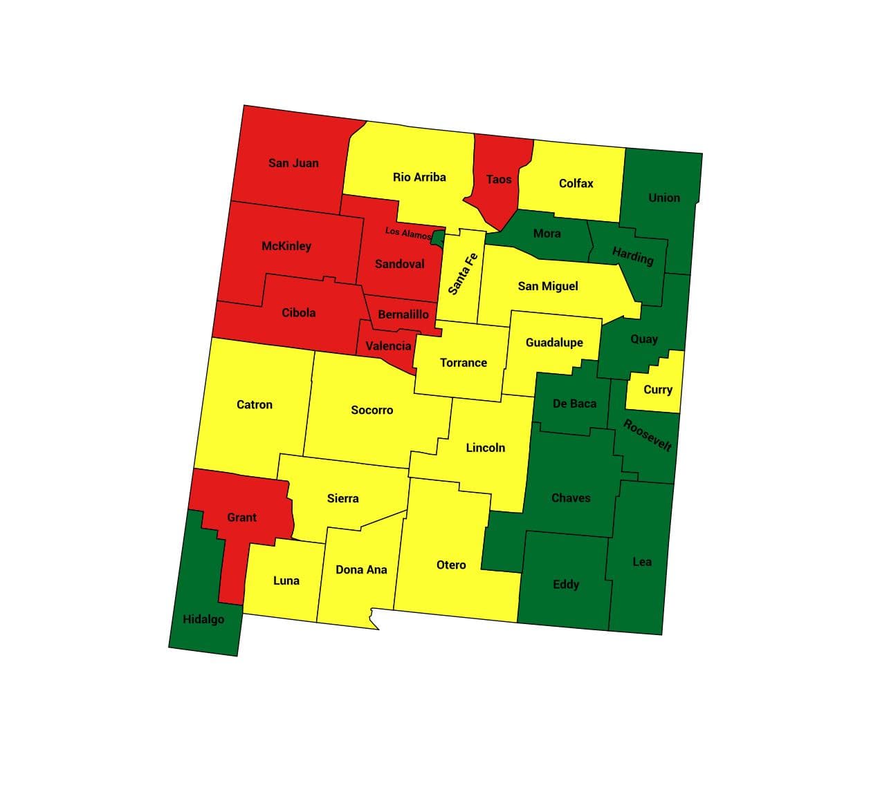 Seth Keshel County Trend Map for New Mexico