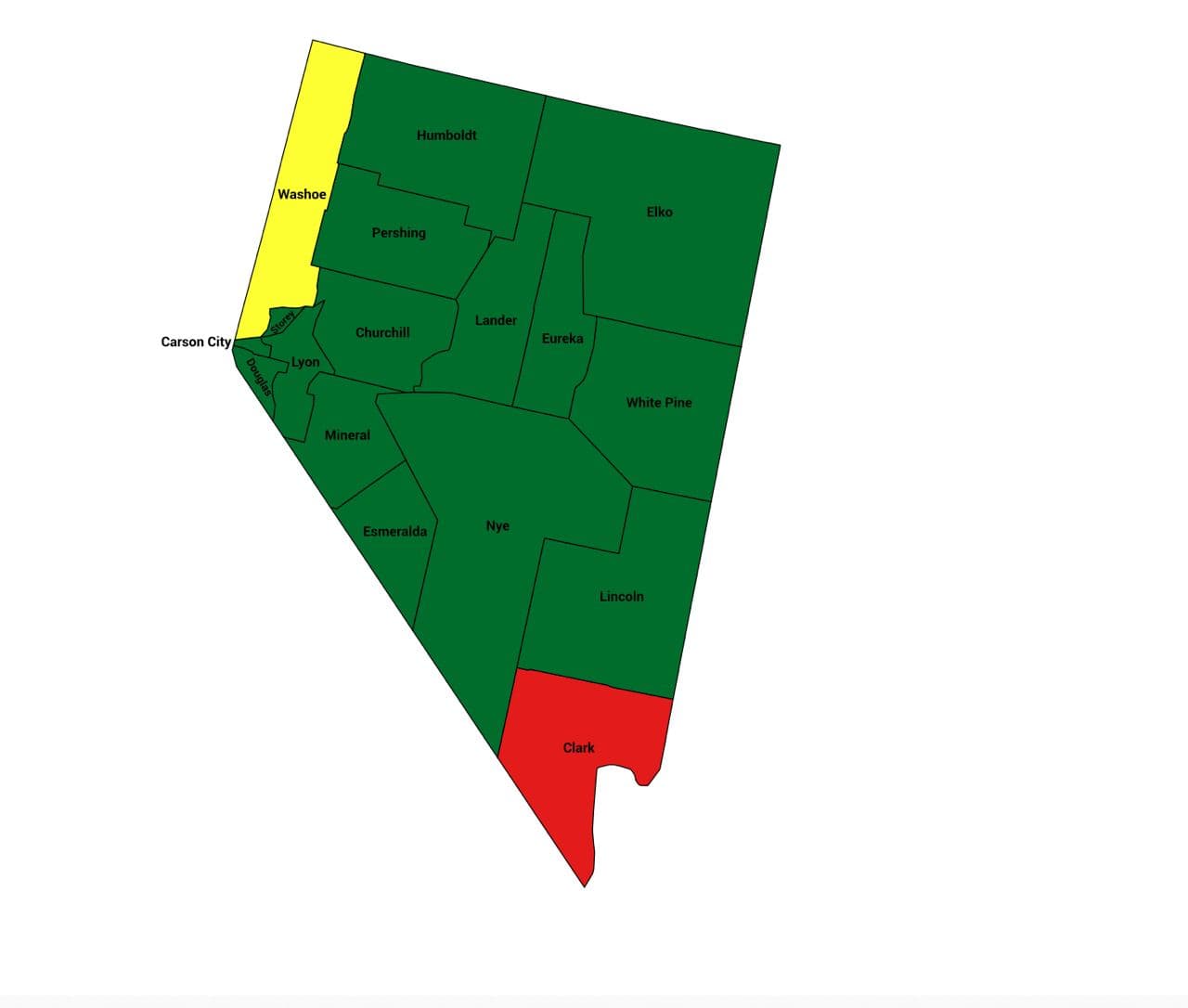 Seth Keshel County Trend Map for Nevada