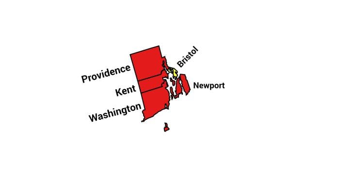 Seth Keshel County Trend Map for Rhode Island