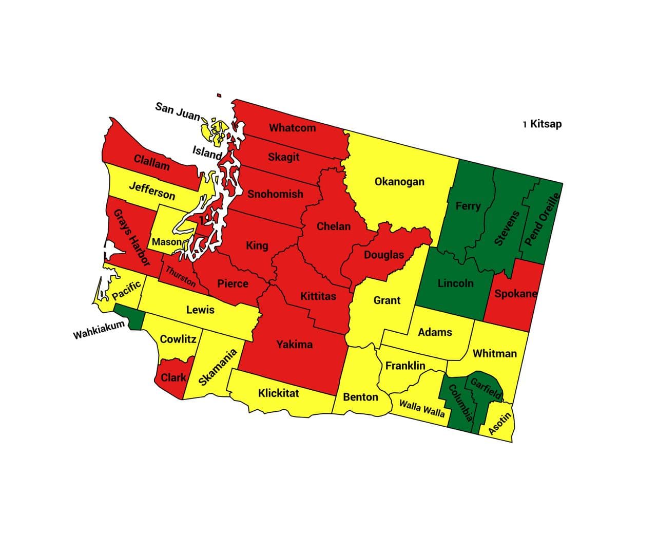 Seth Keshel County Trend Map for Washington