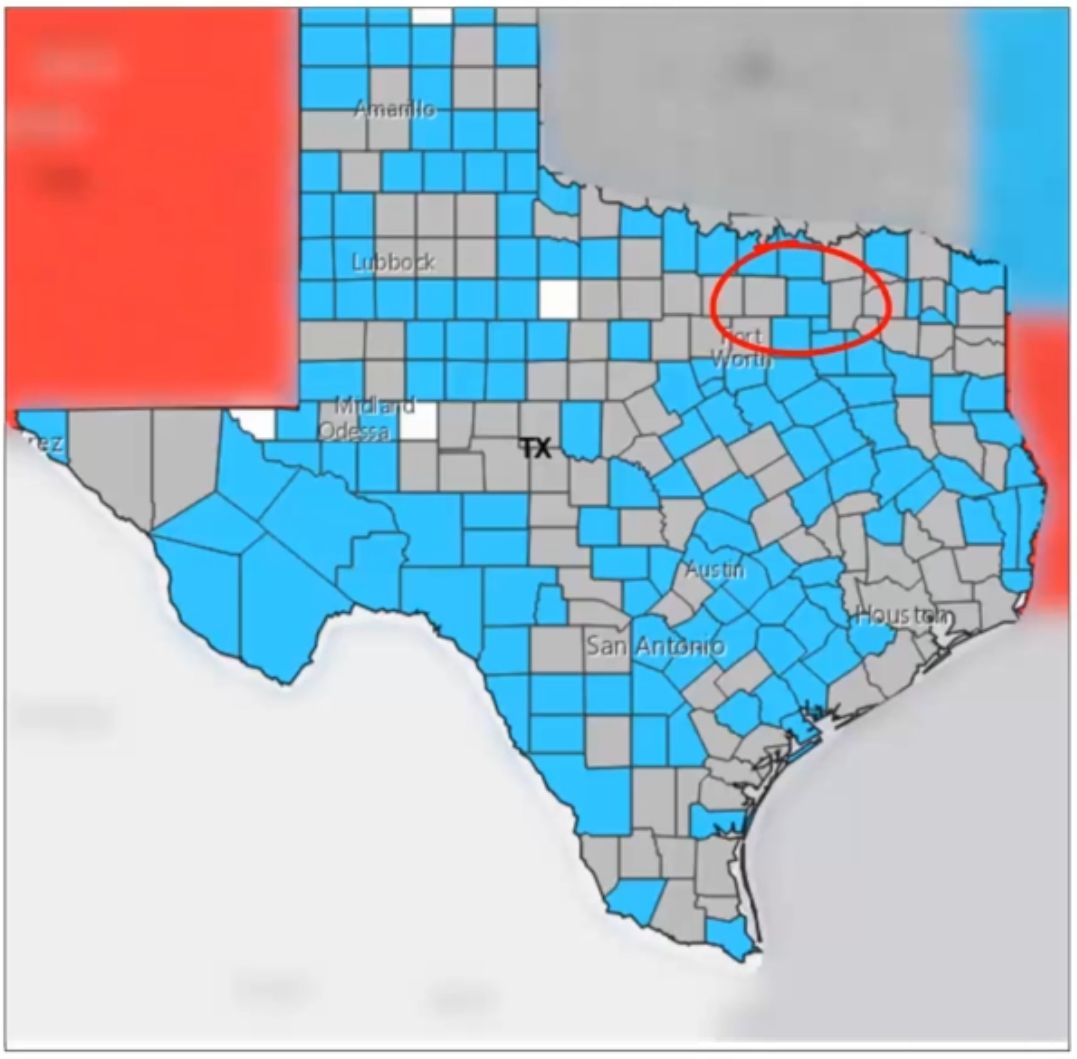 Texas counties with ES&S uncertified machines